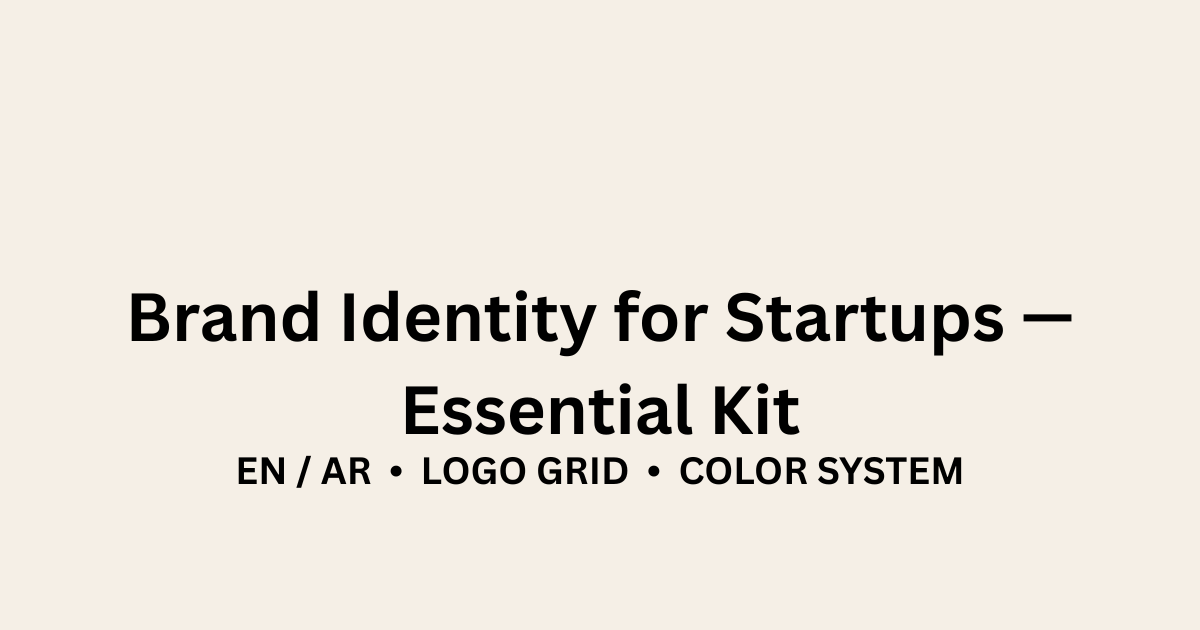 Brand Identity for Startups in Lebanon & the GCC: What You Actually Need