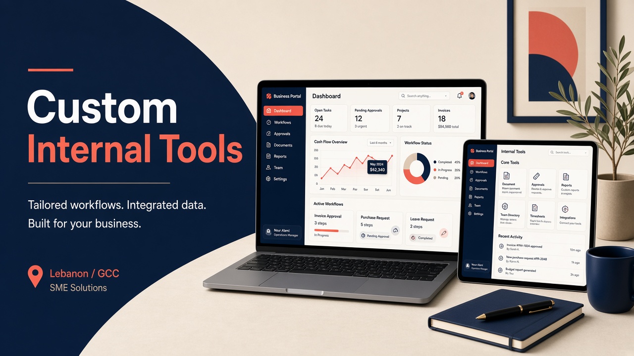 Custom Internal Tools for Lebanon SMEs: Portals, Dashboards, and Workflows