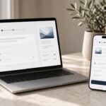 ecommerce website development Lebanon — laptop and phone showing online store checkout