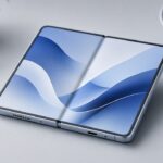 foldable UI UX design on a foldable smartphone screen