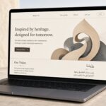 bilingual website Lebanon — laptop showing Arabic-English bilingual website layout