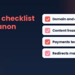 Website launch checklist for Lebanon with domain, content, payments and redirects checked off