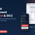 B2B portal development in Lebanon and the GCC, trade ordering portal with customer price list, quick reorder and credit limit, phone showing order status synced to ERP, Step To Media navy featured image