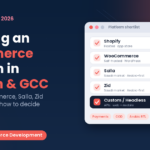 Choosing an e-commerce platform in Lebanon and the GCC, shortlist of Shopify, WooCommerce, Salla, Zid and custom headless, Step To Media navy featured image