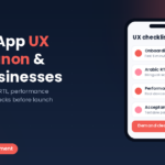 Mobile app user experience checklist for Lebanon and GCC apps on a navy Step To Media style background
